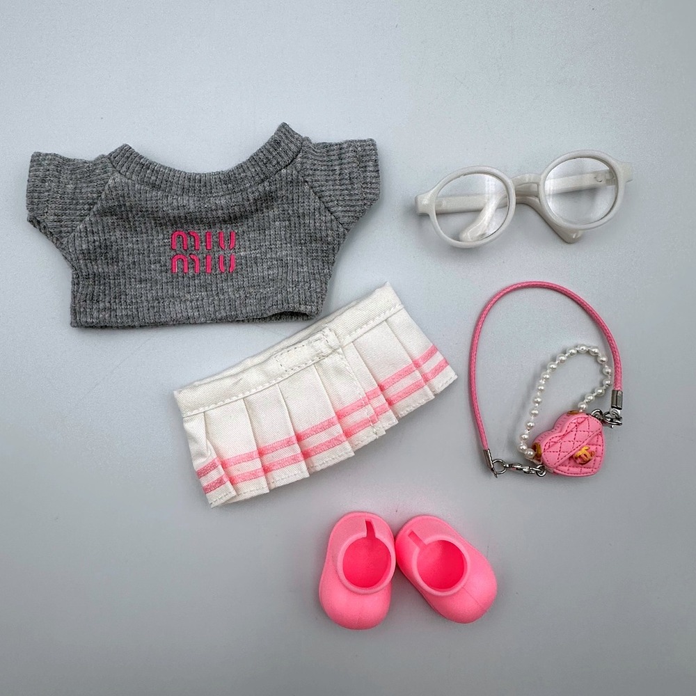 NO DOLL - DIY Labubu Designer Outfit w/ Purse and Glasses